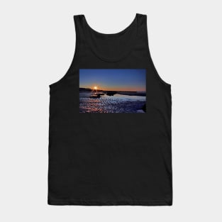 Sun Setting at Walcott Beach Tank Top